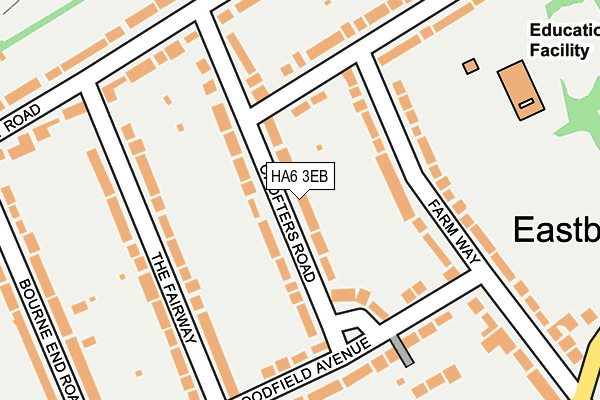 HA6 3EB map - OS OpenMap – Local (Ordnance Survey)