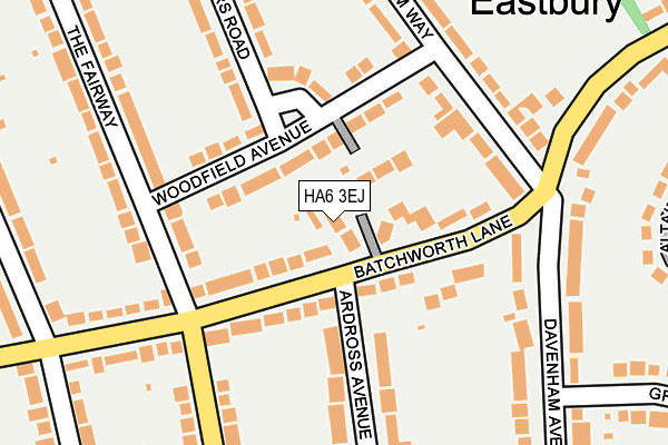 HA6 3EJ map - OS OpenMap – Local (Ordnance Survey)