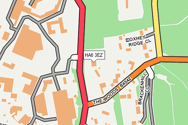 HA6 3EZ map - OS OpenMap – Local (Ordnance Survey)