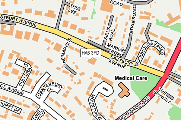 HA6 3FD map - OS OpenMap – Local (Ordnance Survey)
