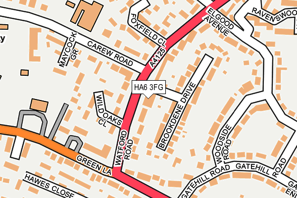 HA6 3FG map - OS OpenMap – Local (Ordnance Survey)