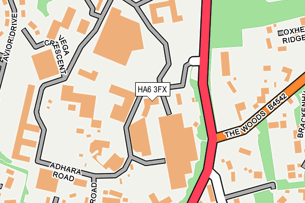 HA6 3FX map - OS OpenMap – Local (Ordnance Survey)