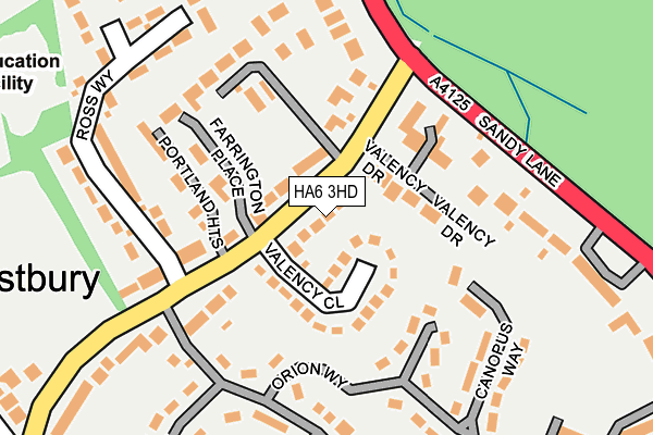 HA6 3HD map - OS OpenMap – Local (Ordnance Survey)