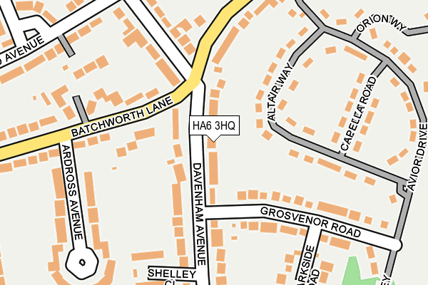HA6 3HQ map - OS OpenMap – Local (Ordnance Survey)