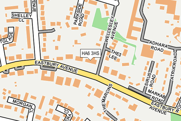 HA6 3HS map - OS OpenMap – Local (Ordnance Survey)