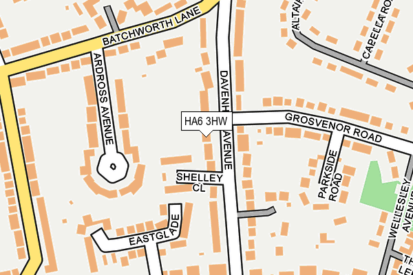 HA6 3HW map - OS OpenMap – Local (Ordnance Survey)