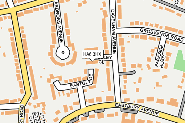 HA6 3HX map - OS OpenMap – Local (Ordnance Survey)