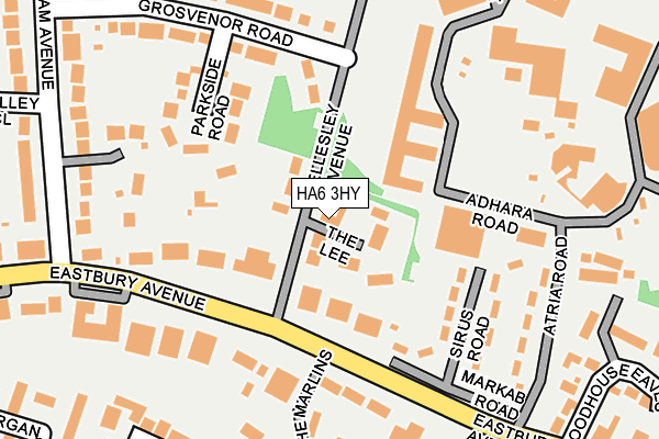 HA6 3HY map - OS OpenMap – Local (Ordnance Survey)