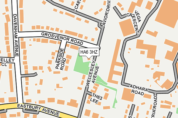 HA6 3HZ map - OS OpenMap – Local (Ordnance Survey)