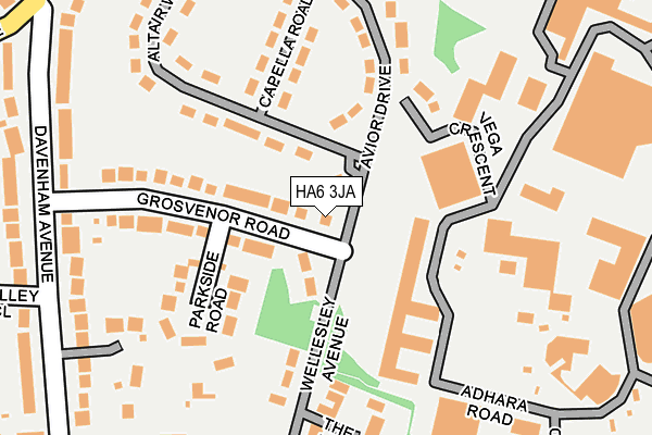 HA6 3JA map - OS OpenMap – Local (Ordnance Survey)