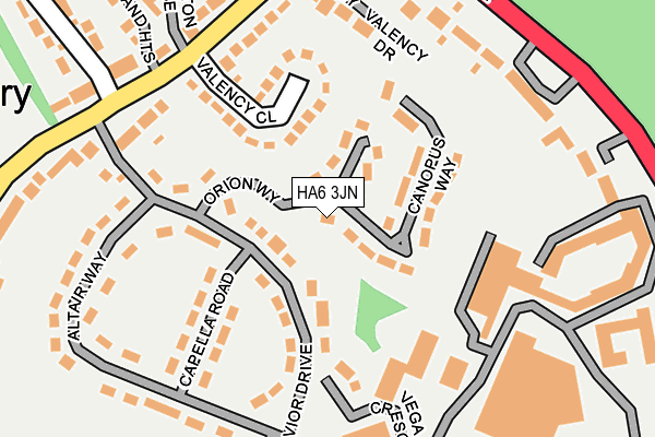 HA6 3JN map - OS OpenMap – Local (Ordnance Survey)