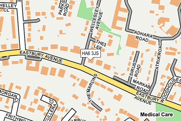 HA6 3JS map - OS OpenMap – Local (Ordnance Survey)