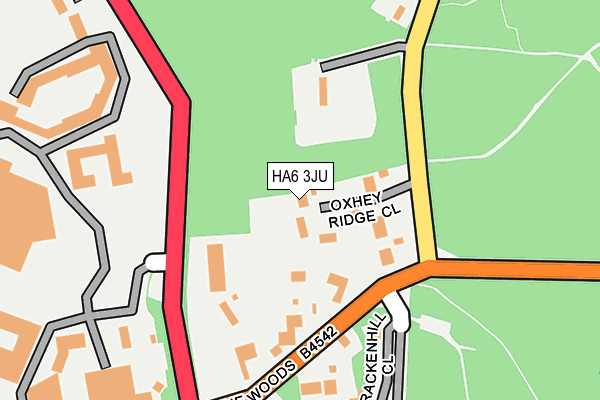 HA6 3JU map - OS OpenMap – Local (Ordnance Survey)