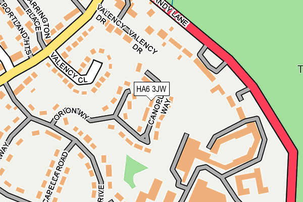HA6 3JW map - OS OpenMap – Local (Ordnance Survey)