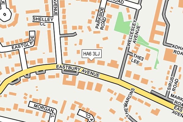 HA6 3LJ map - OS OpenMap – Local (Ordnance Survey)