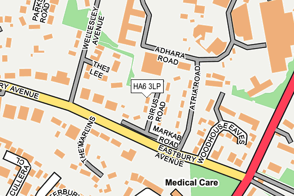 HA6 3LP map - OS OpenMap – Local (Ordnance Survey)