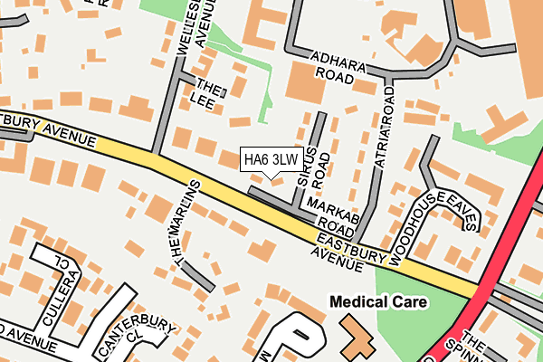 HA6 3LW map - OS OpenMap – Local (Ordnance Survey)