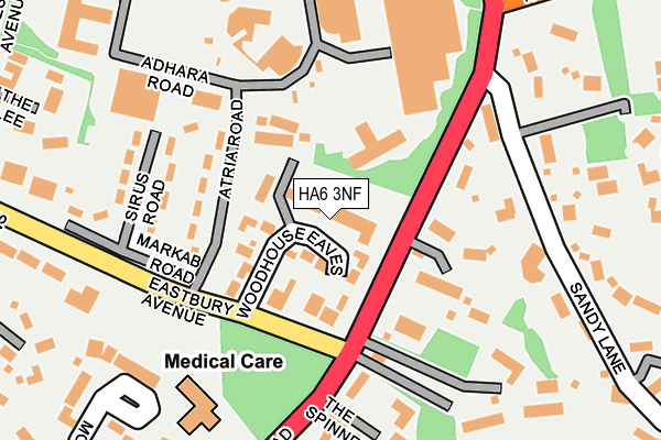 HA6 3NF map - OS OpenMap – Local (Ordnance Survey)