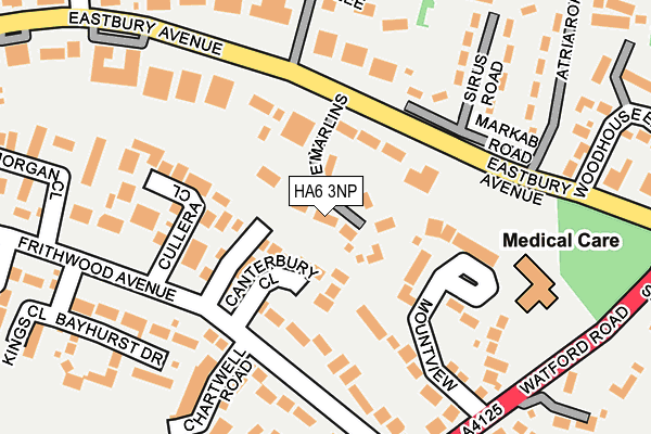 HA6 3NP map - OS OpenMap – Local (Ordnance Survey)