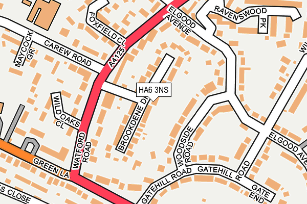HA6 3NS map - OS OpenMap – Local (Ordnance Survey)