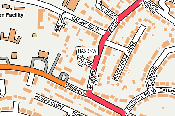 HA6 3NW map - OS OpenMap – Local (Ordnance Survey)