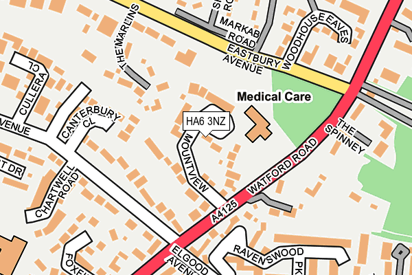 HA6 3NZ map - OS OpenMap – Local (Ordnance Survey)