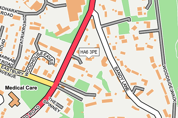 HA6 3PE map - OS OpenMap – Local (Ordnance Survey)