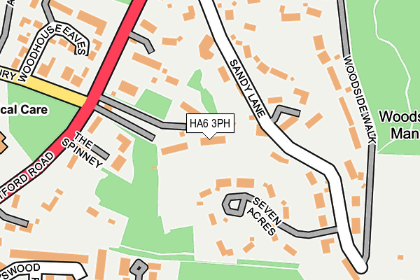 HA6 3PH map - OS OpenMap – Local (Ordnance Survey)
