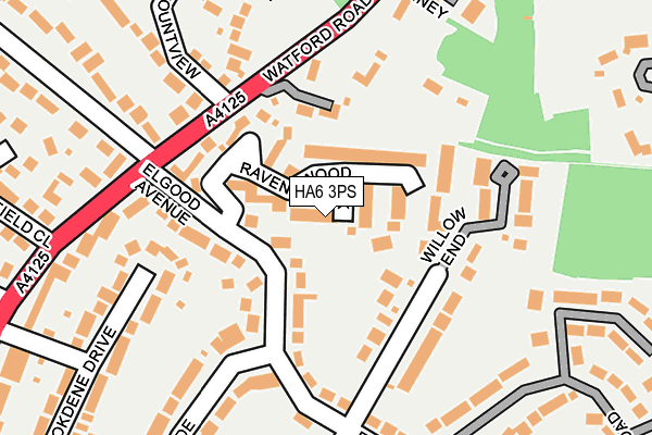 HA6 3PS map - OS OpenMap – Local (Ordnance Survey)