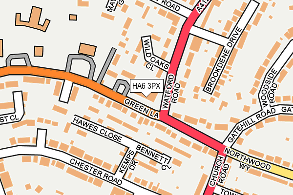 HA6 3PX map - OS OpenMap – Local (Ordnance Survey)