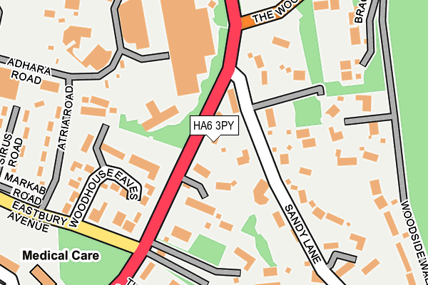 HA6 3PY map - OS OpenMap – Local (Ordnance Survey)