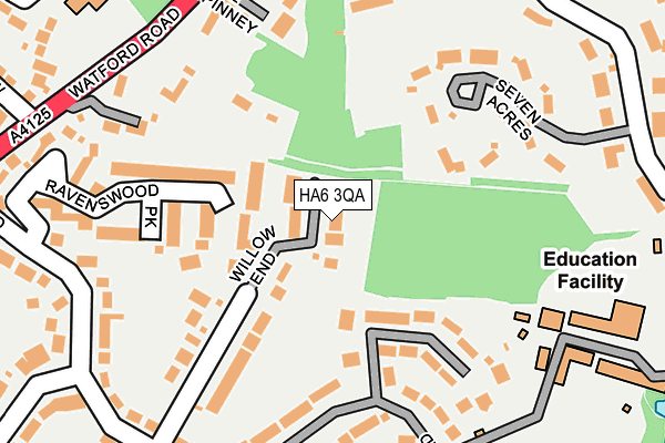 HA6 3QA map - OS OpenMap – Local (Ordnance Survey)