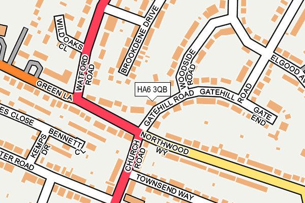 HA6 3QB map - OS OpenMap – Local (Ordnance Survey)