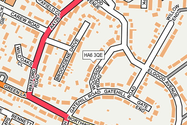 HA6 3QE map - OS OpenMap – Local (Ordnance Survey)