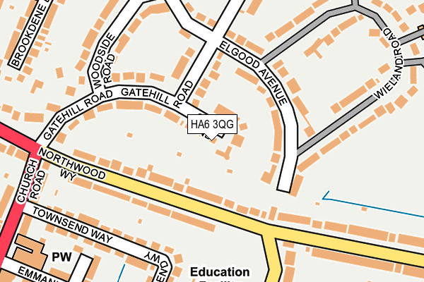 HA6 3QG map - OS OpenMap – Local (Ordnance Survey)