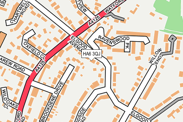 HA6 3QJ map - OS OpenMap – Local (Ordnance Survey)