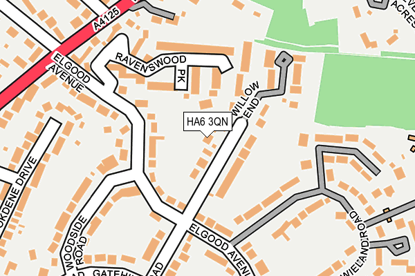 HA6 3QN map - OS OpenMap – Local (Ordnance Survey)