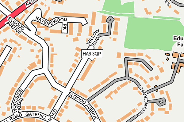 HA6 3QP map - OS OpenMap – Local (Ordnance Survey)