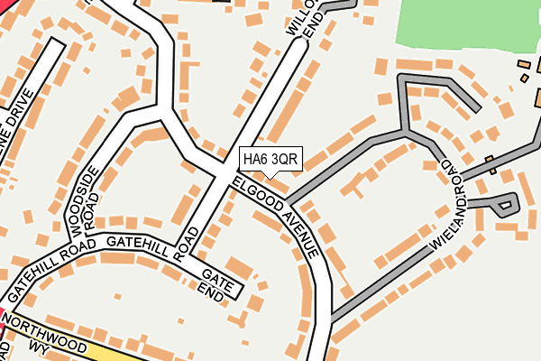 HA6 3QR map - OS OpenMap – Local (Ordnance Survey)