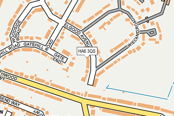 HA6 3QS map - OS OpenMap – Local (Ordnance Survey)