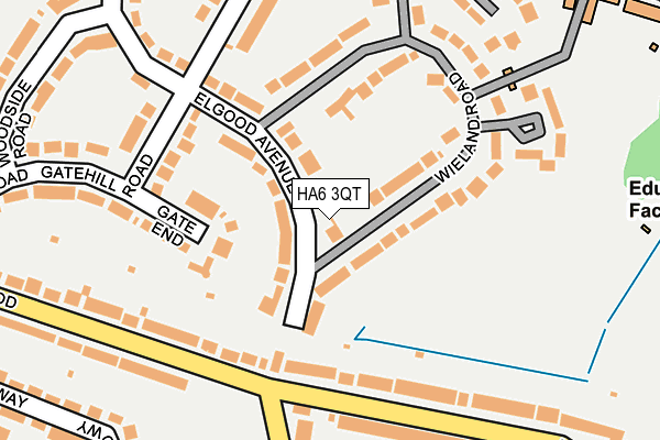 HA6 3QT map - OS OpenMap – Local (Ordnance Survey)