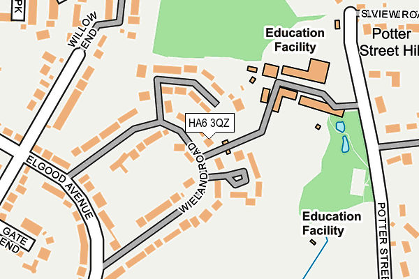 HA6 3QZ map - OS OpenMap – Local (Ordnance Survey)
