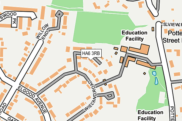 HA6 3RB map - OS OpenMap – Local (Ordnance Survey)