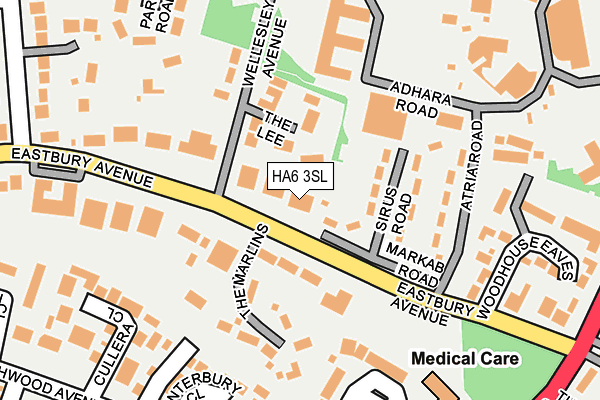 HA6 3SL map - OS OpenMap – Local (Ordnance Survey)