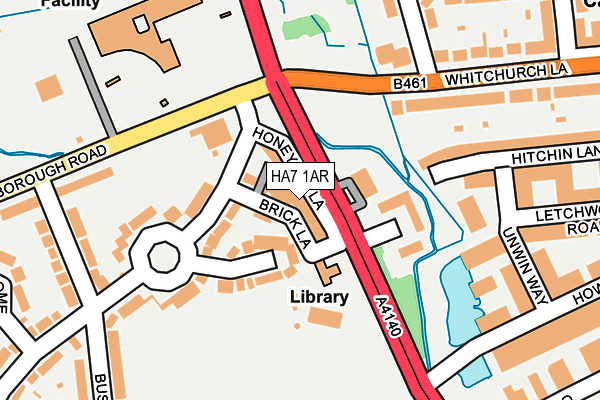 HA7 1AR map - OS OpenMap – Local (Ordnance Survey)