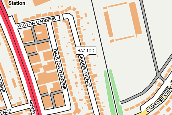 HA7 1DD map - OS OpenMap – Local (Ordnance Survey)