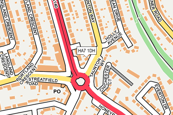 HA7 1DH map - OS OpenMap – Local (Ordnance Survey)