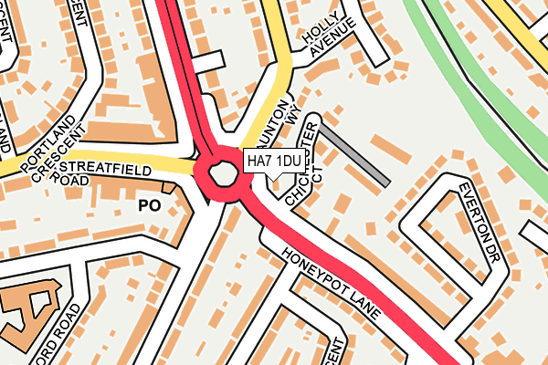 HA7 1DU map - OS OpenMap – Local (Ordnance Survey)