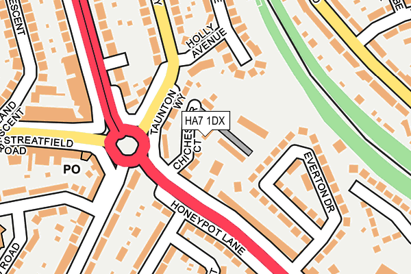 HA7 1DX map - OS OpenMap – Local (Ordnance Survey)