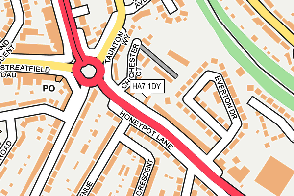 HA7 1DY map - OS OpenMap – Local (Ordnance Survey)